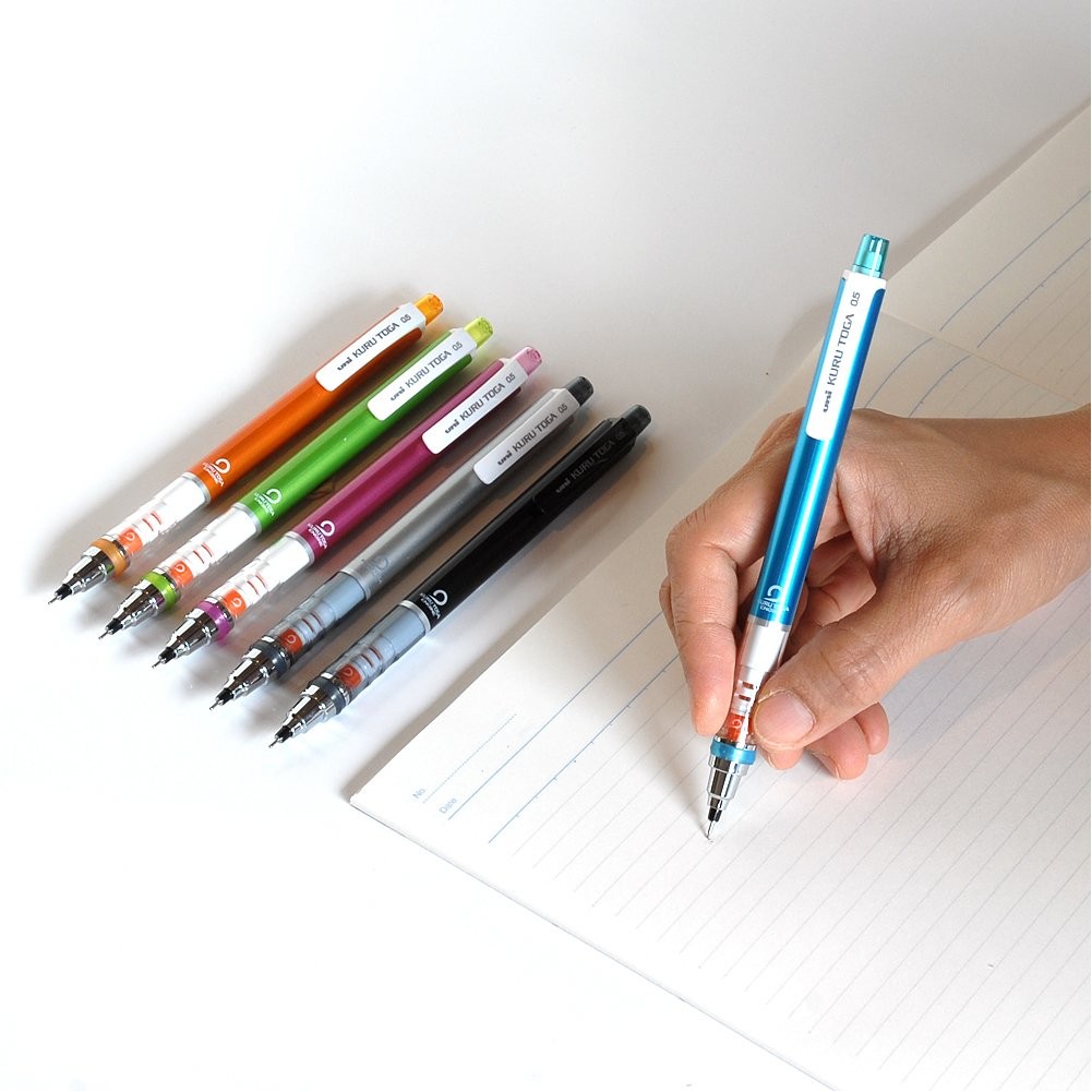 Uni Kurutoga Mechanical Pencil Standard, 0.5mm, 1 Count (Pack of 1), Green
