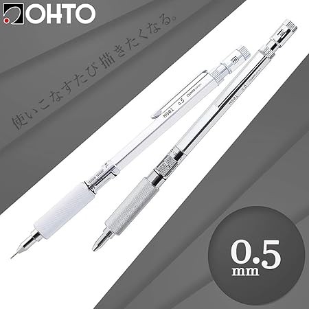 OHTO Aluminum Knurled Grip Mechanical Pencil MS01 0.5mm Made in Japan 121