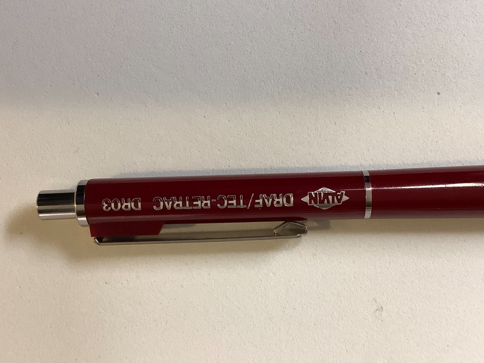 Vintage-Alvin DRO3 Draf/Tech Mechanical Pencil .9mm-Maroon-Japan–Needs lead