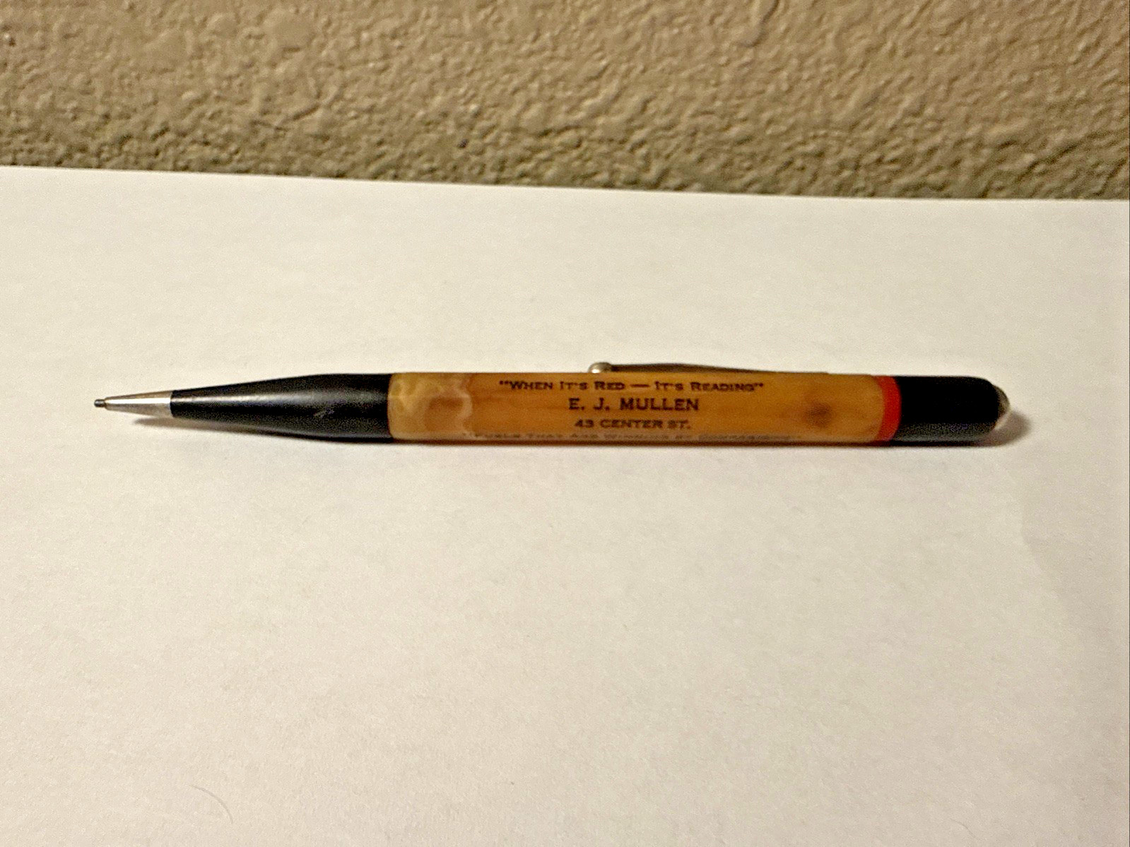 Vintage Redipoint Mechanical Pencil Advertising