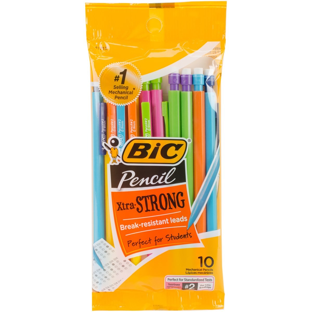 Bic, Xtra Strong Mechanical Pencil 0.9mm 10 ct 10 Count (Pack of 3), colorful