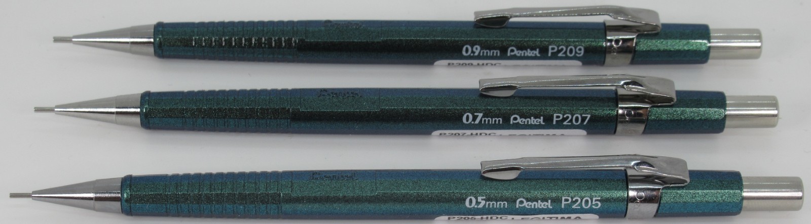 Pentel P200 Collection Hybrid – Green-Blue, Set of 3 (Brazil)