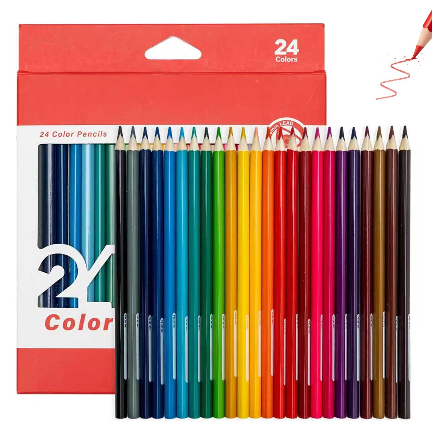 Ouksma 24 Colored Pencils Set – Soft 1 Count (Pack of 1), Classic Colors