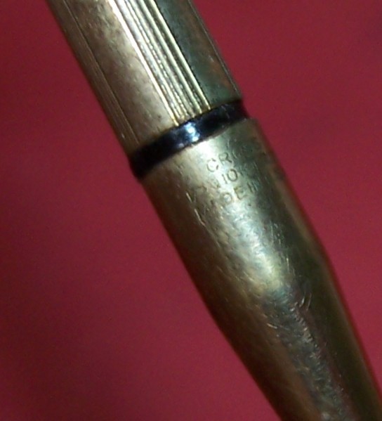 2 Vintage Mechanical Pencils Mascot Jeweled Painted and Cross Gold Plated