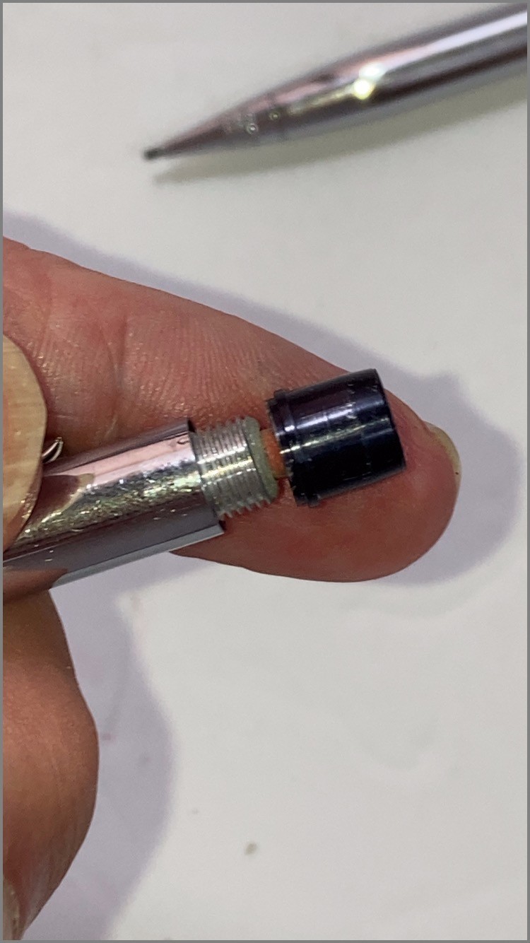 Vintage Magic Writer Mechanical Pencil 1970’s Brass Chrome Body Transitional
