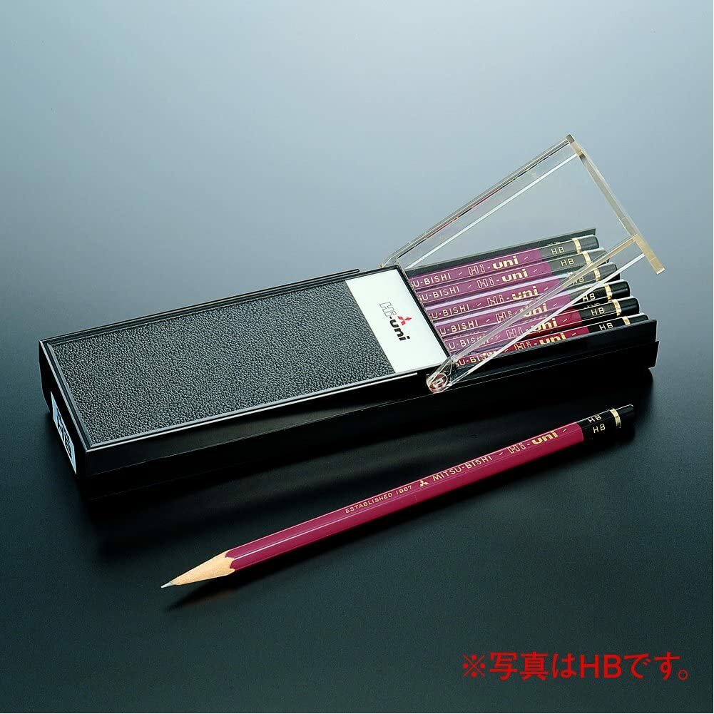 Mitsubishi Pencil Uni Hi-Uni Wooden Pencil – 9B – Box of 12 HU9B Japan 191549