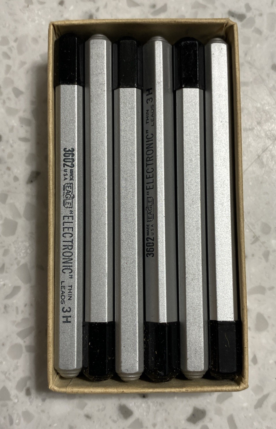 NOS Eagle Electronic Thin Pencil Leads 12 Tubes/12 Leads #3602 4H .036 Diameter