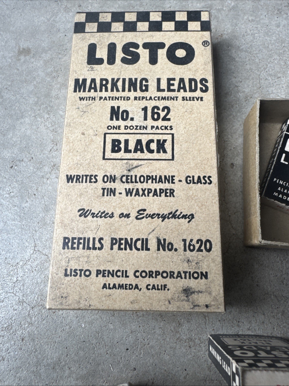 Listo Marking Leads Black No 162 – 7 packs Of 6 Art Pencil Draw Refill Vintage