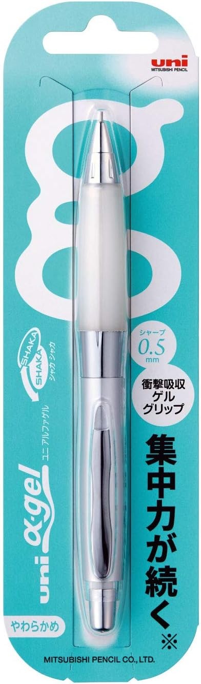 Uni Alpha-Gel Shaker Mechanical Pencil – 1 Count (Pack of 1), White
