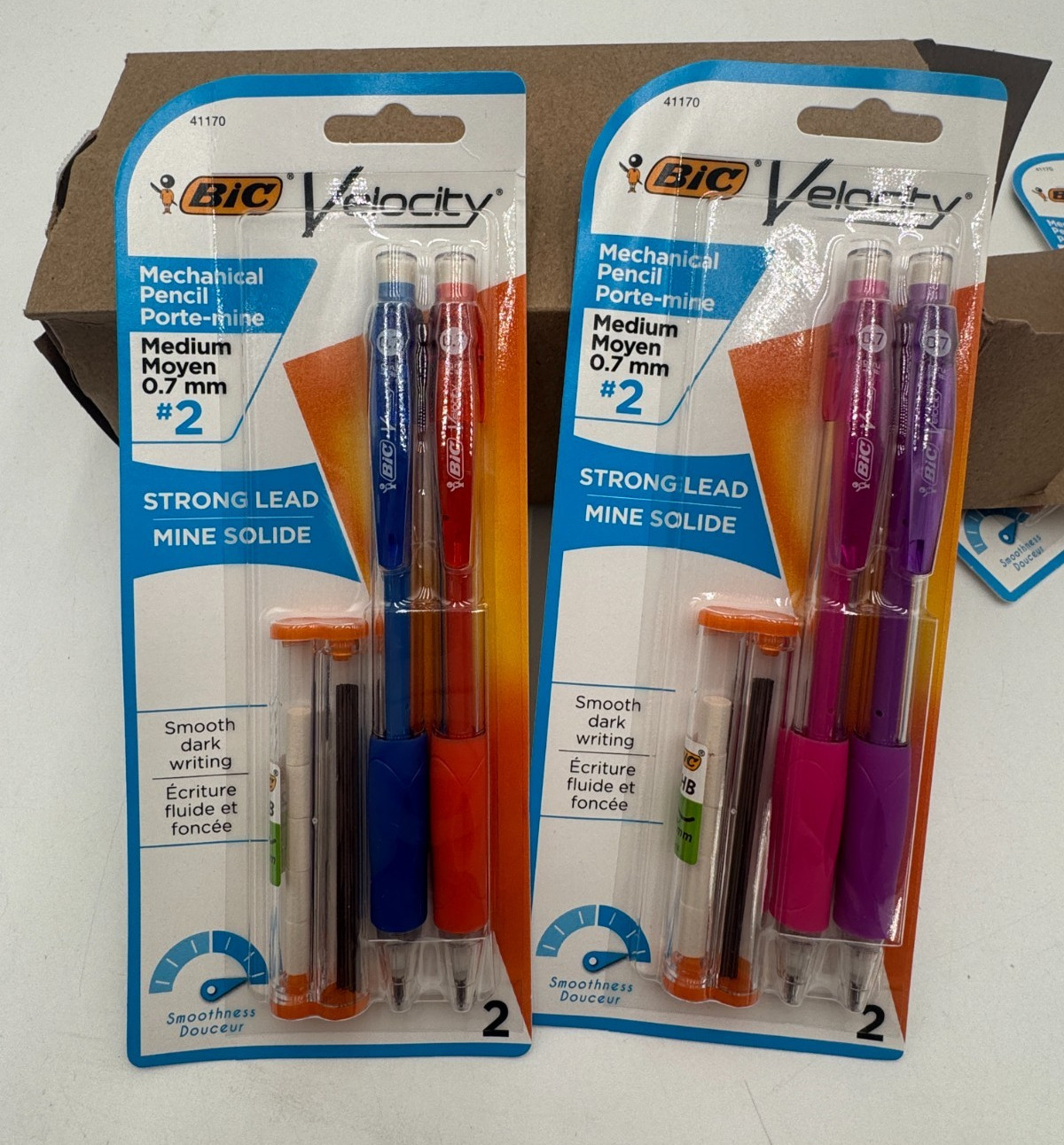 BIC Velocity Mechanical Pencil, Medium Point (0.7Mm) 2 Pack, Lot of 6