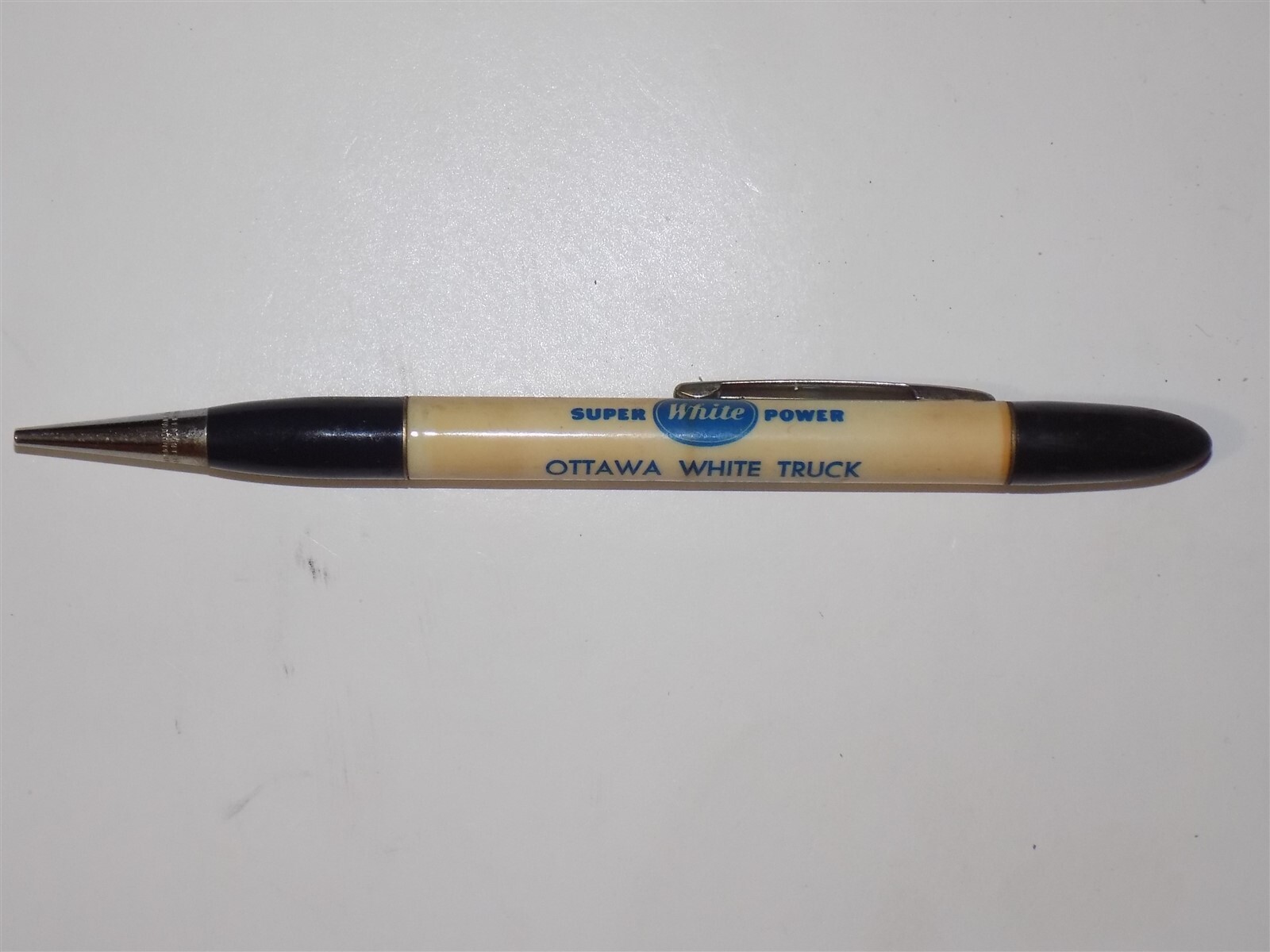 Vtg. REDIPOINT Mechanical Pencil WORKS White Truck, Ottawa, Illinois