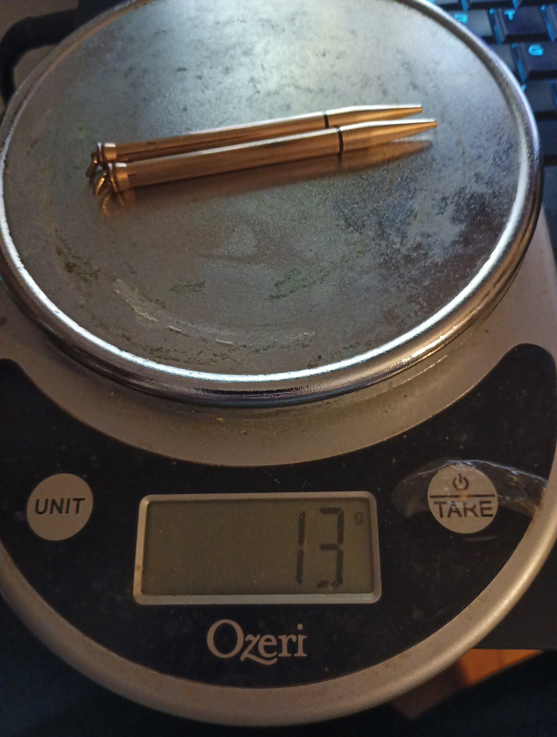 1/30th weight 10k gold pencil set