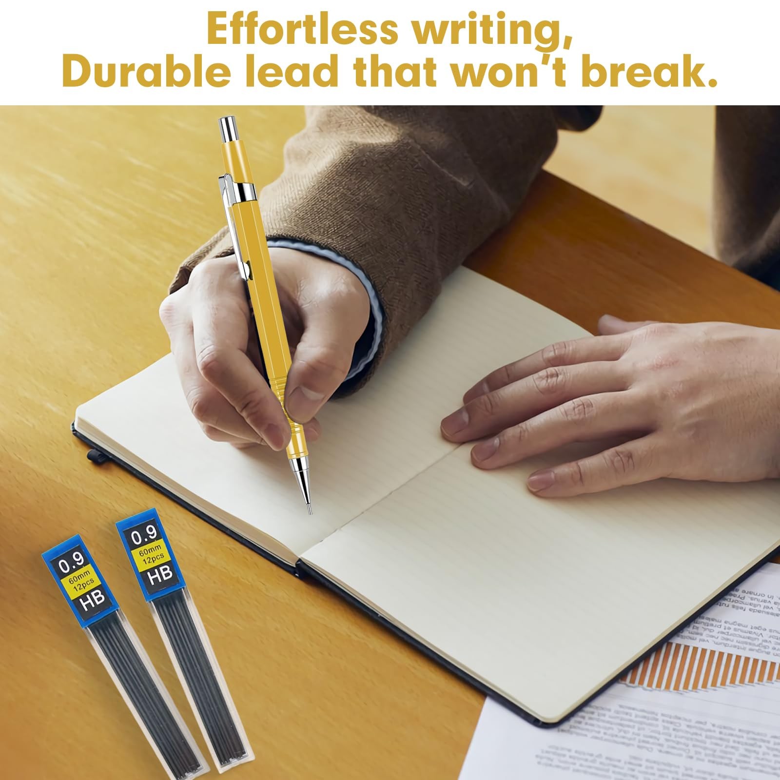 8 PCS Metal Mechanical Pencil,Durable 0.9mm Drafting Pencil,Comes With 8 PCS …