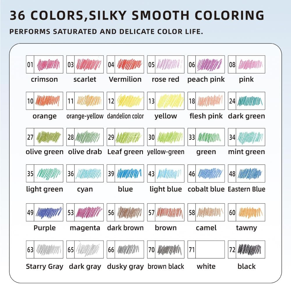 Colored Mechanical Pencil 3.0Mm for Coloring Books,36Pcs Mechanical Colored Penc