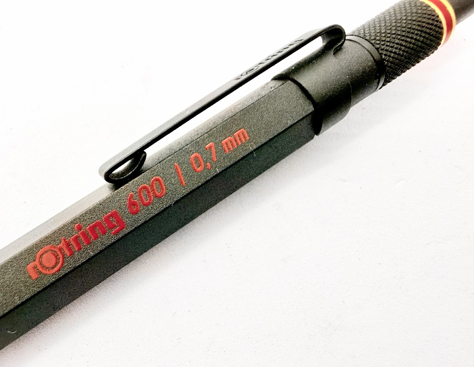 NOS Rotring 600 Gold Twist Retract Tip Mechanical Pencil 0.7mm Black Color