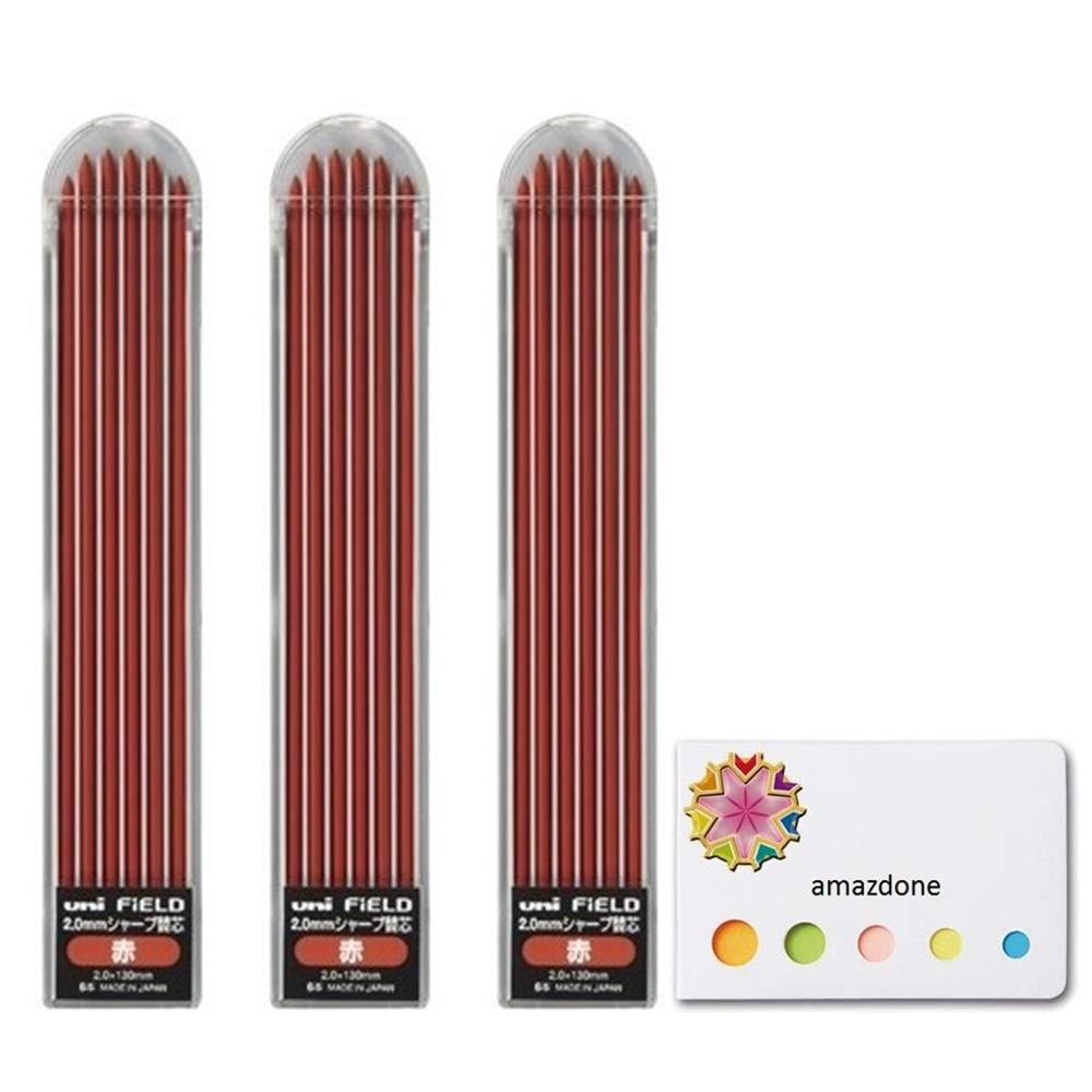 18 PCS Uni Field 2.0mm Mechanical Pencil Refills Red Lead U203101P.15 3 Pack