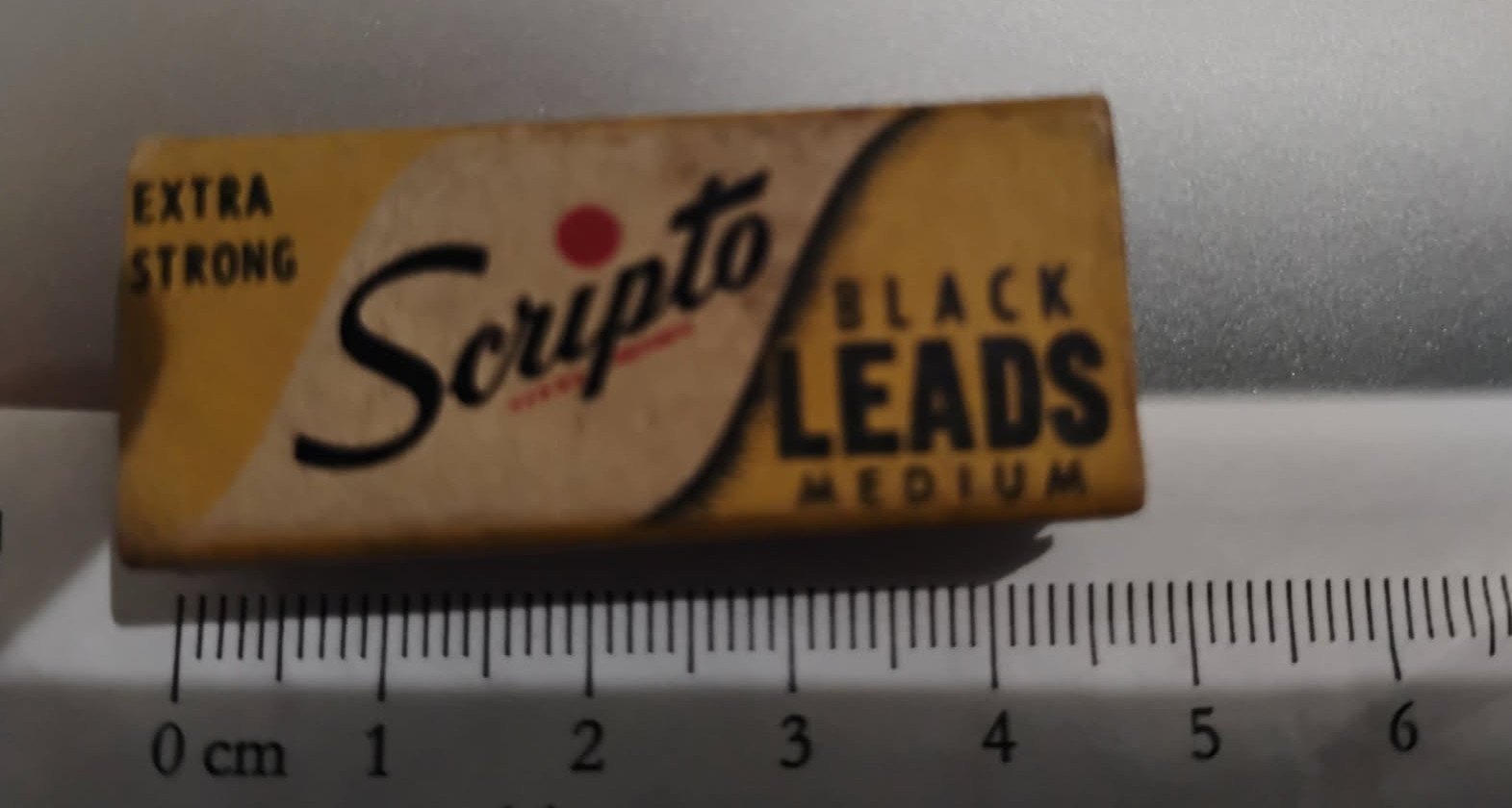 Vtg 1950s Stationery Ephemera 1951 Scripto E080 Wood Tray Onward Pencil Lead RED