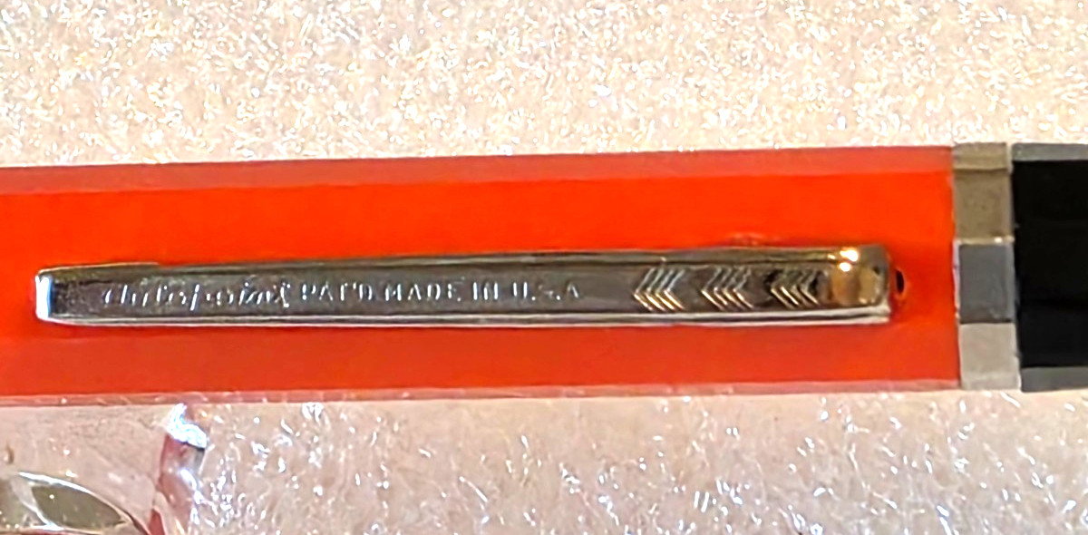 VTG (Large Autopoint GENUINE PARTS Advertising Mechanical Pencil ORANGE Rare 50s