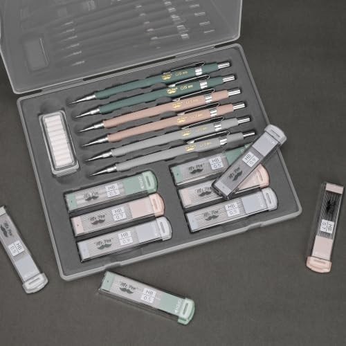 Mr. Pen Mechanical Pencil Set 0.5mm 0.7mm 0.9mm Refills Lead 6 Pack