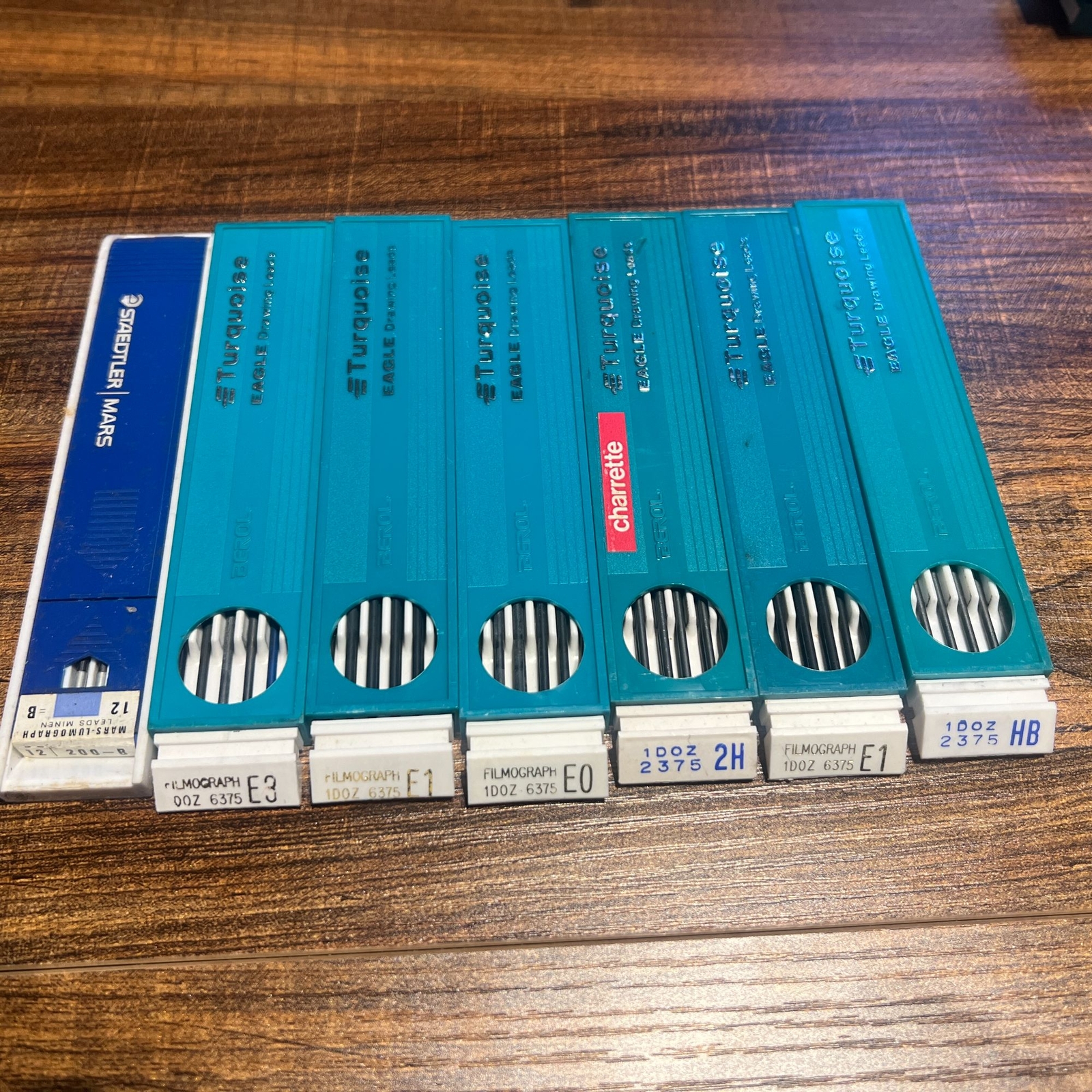 Mixed Lot of 7 Boxes Leads Eagle Turquoise & Staedtler some partial full