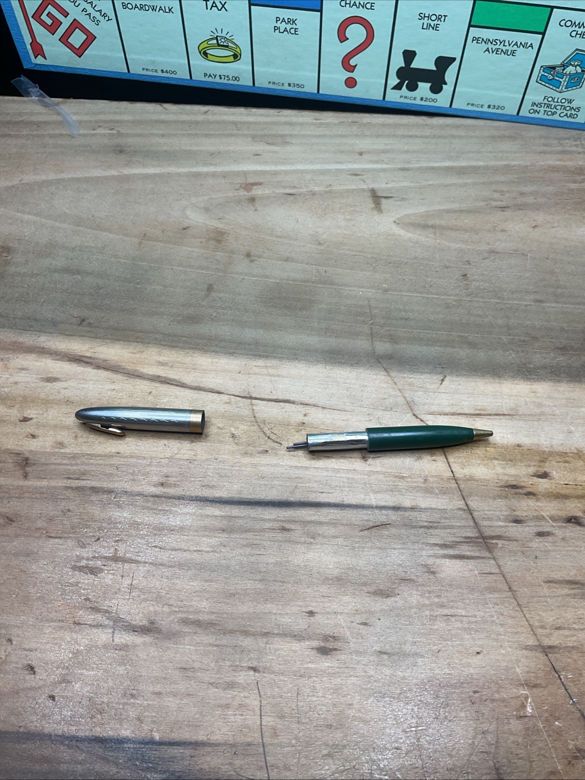1945 Lifetime Sheaffer’s Forest Green Tucky-Away clip pencil B30