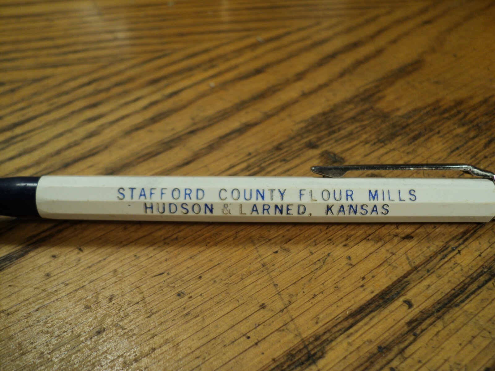 Vintage Autopoint Mechanical Pencil Stafford County Flour Mills Hudson Larned
