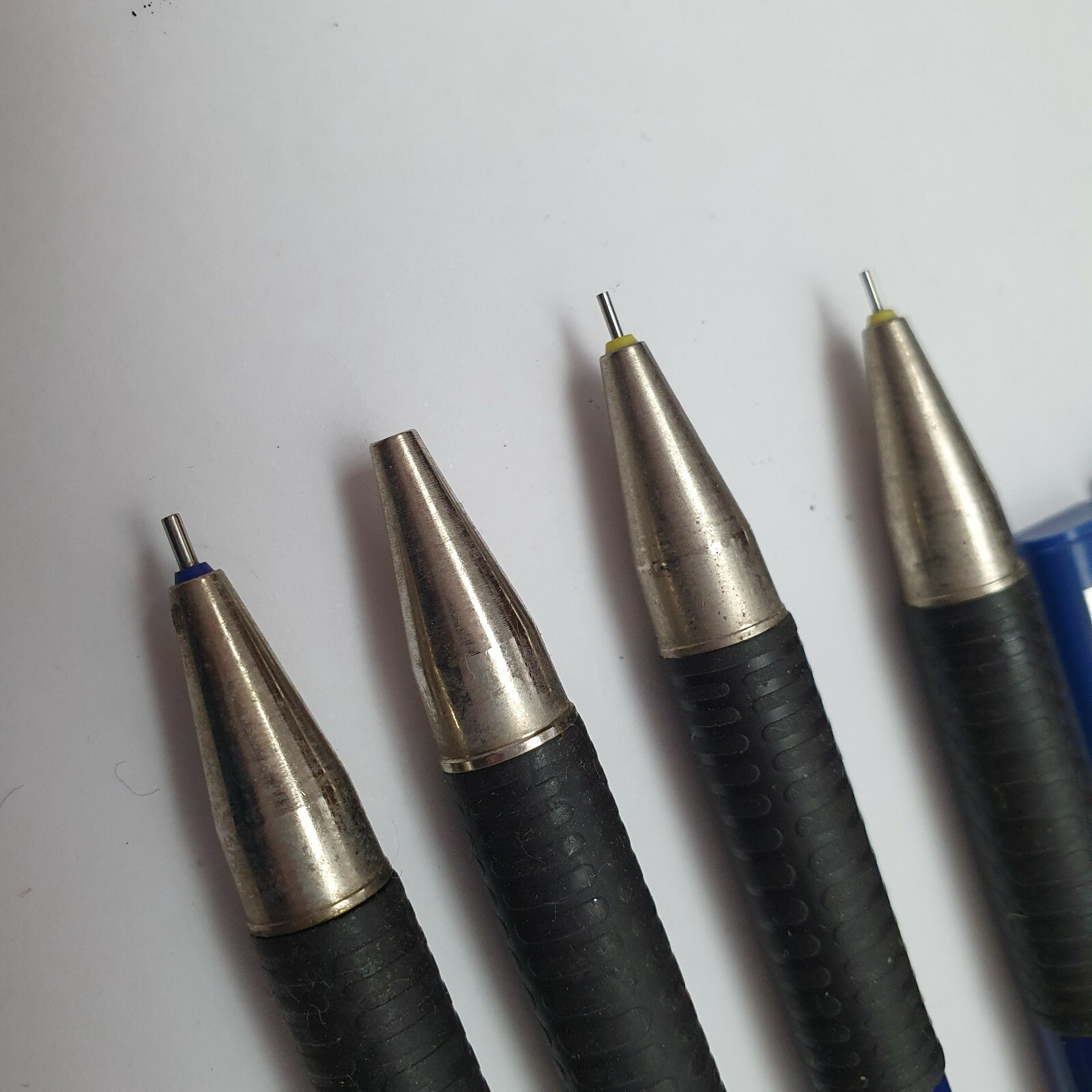 4 Used Mars Micro Pencils for PARTS – Very Used! + 2 refills