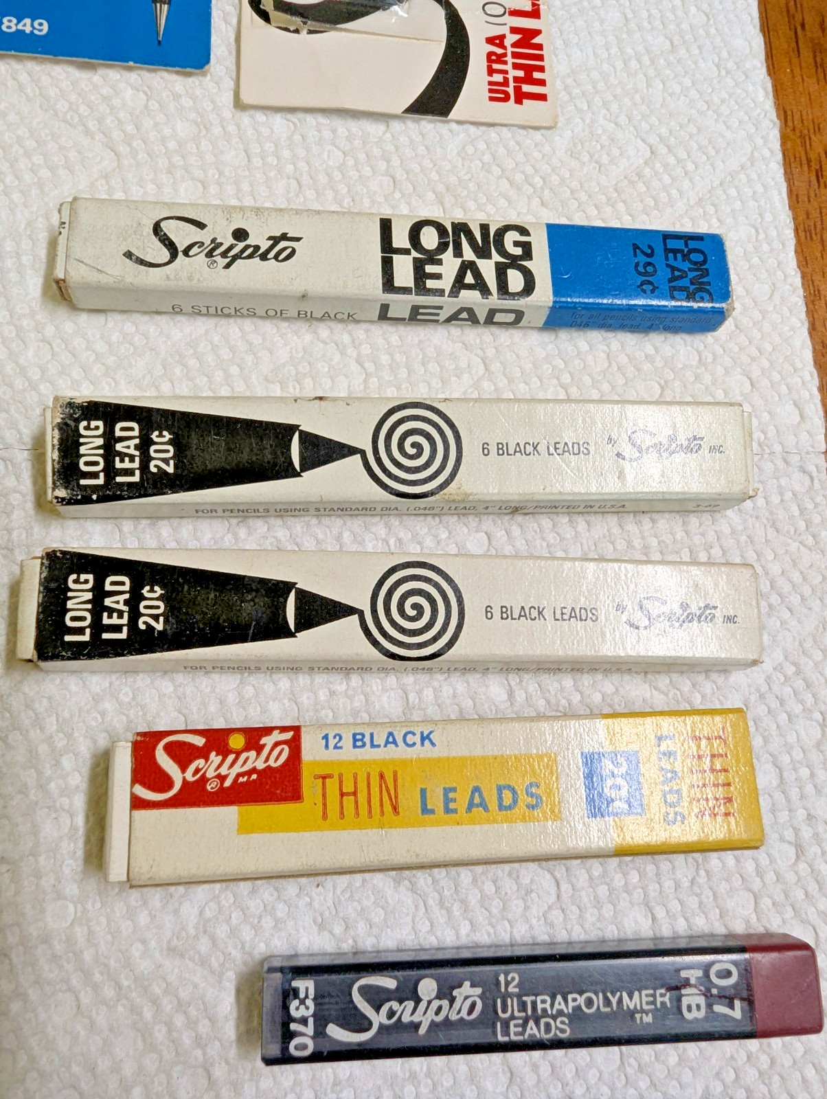 SCRIPTO Mechanical Pencil Pen Leads Bullet New & Old Variety Lot