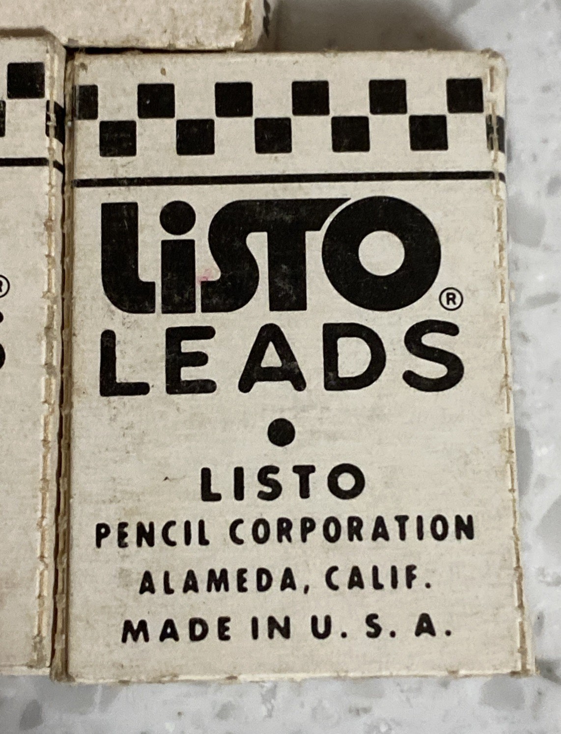 Vintage Listo Marking Leads No 162 White 3 Boxes w/6 Leads each 18 Total NOS