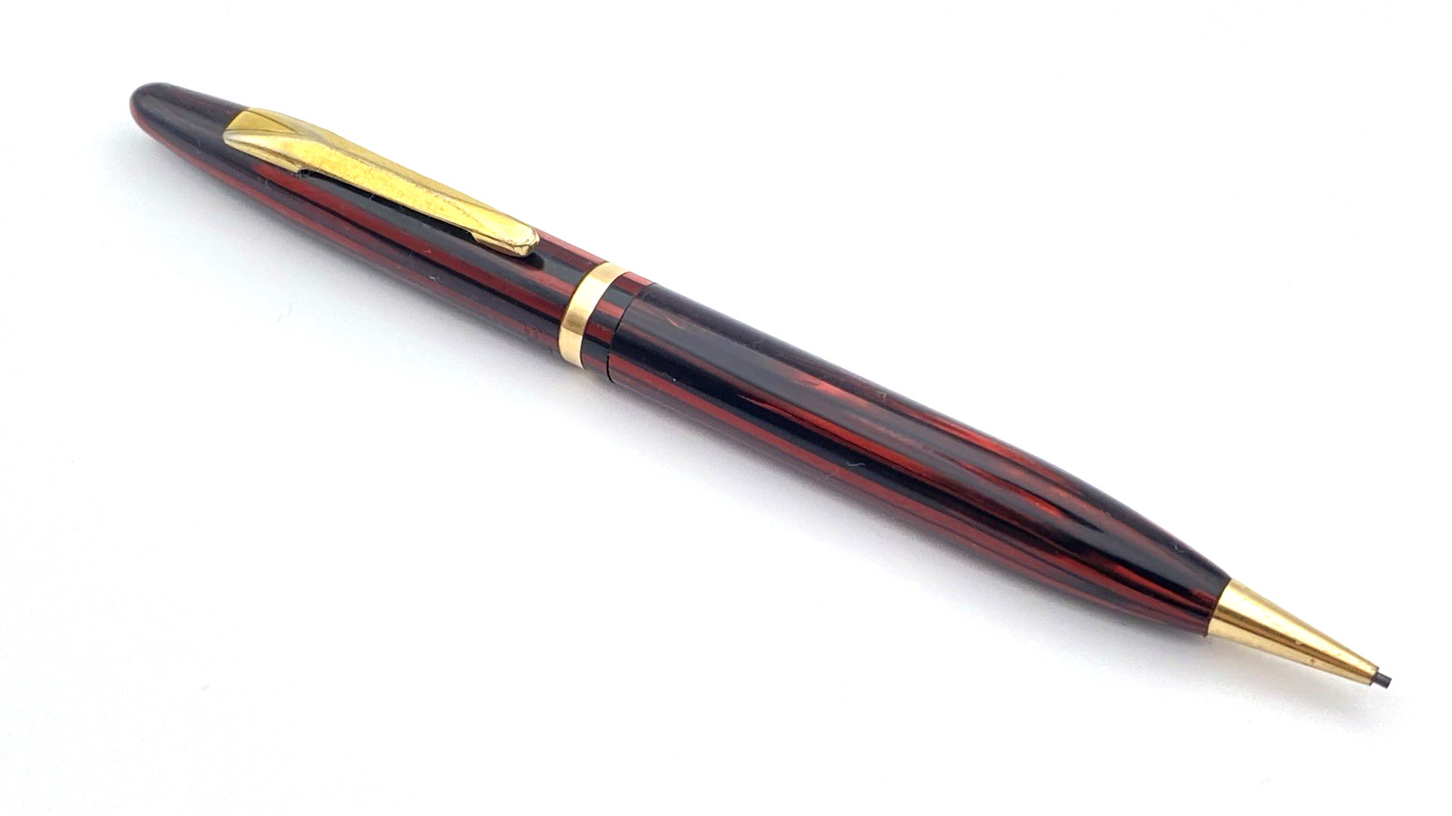 VINTAGE SHEAFFER LADY BALANCE MECHANICAL PENCIL IN CARMINE RED GOLD TRIM CANADA