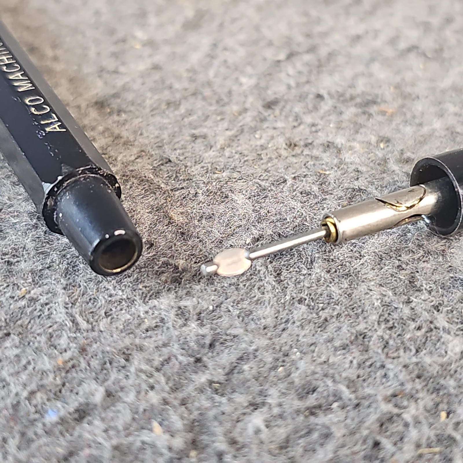 Vintage Autopoint Twinpoint Mechanical Pencil Alco Machinery Epworth Red Black
