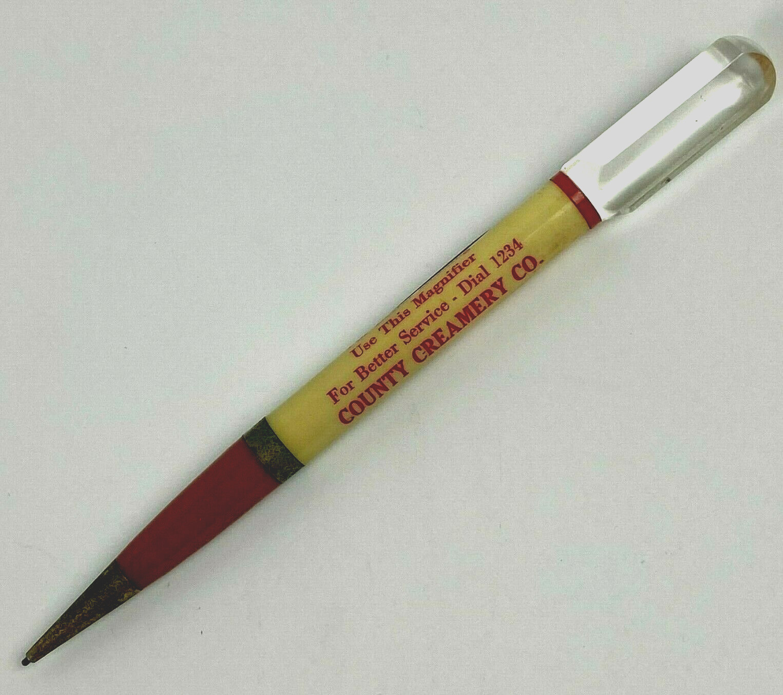 Country Creamery Co. Mechanical Pencil Bakelite Salesman Sample? 4 Digit Phone#