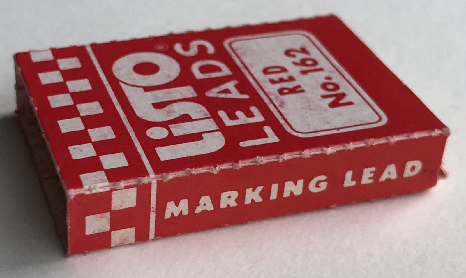 Vintage LISTO Pencil Corporation 4mm Red No. 162 Marking Lead 6 Pack CA USA