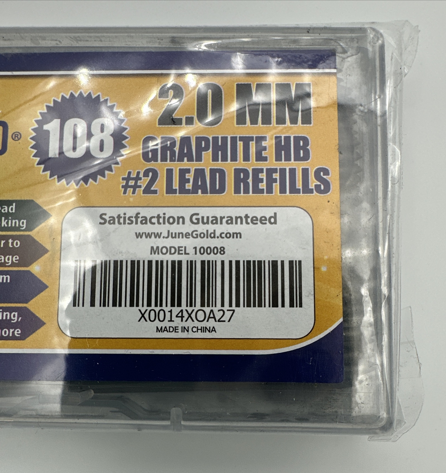 108 Pieces 2.0 MM Graphite HB #2 Lead Refills Length 9MM Length Extra Bold Thick