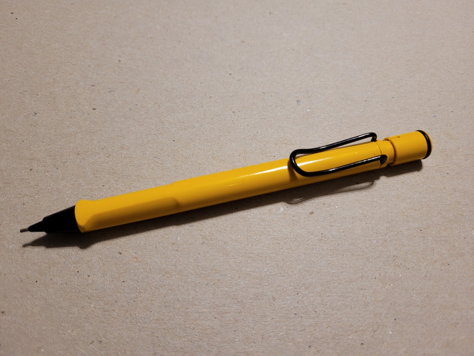 Vtg Lamy Safari Push Mechanism Pencil (0.5 mm) in Yellow black clip West Germany