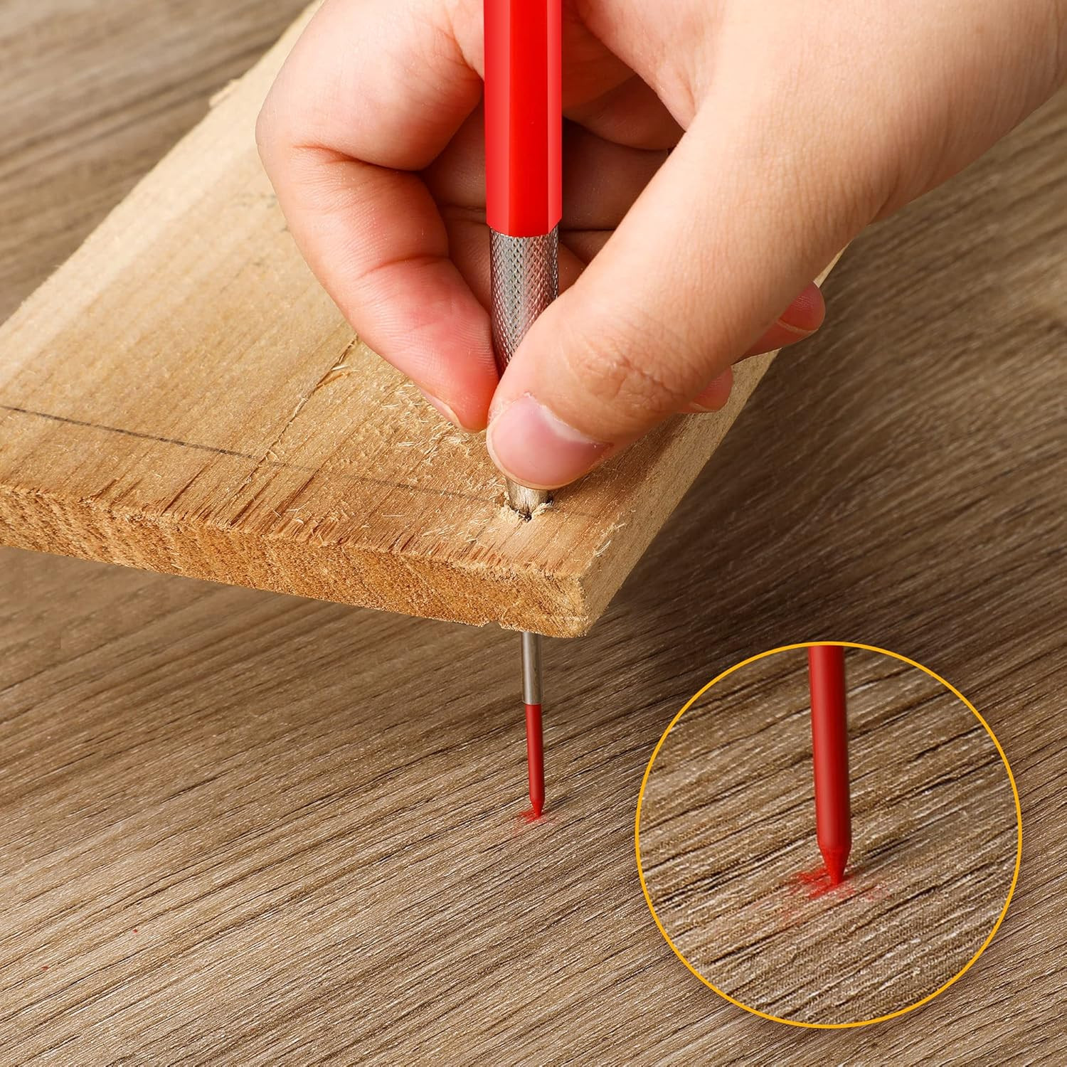 3 Pcs 2Mm Mechanical Carpenter Pencil Set with 36 Marker Refills and Sharpener,