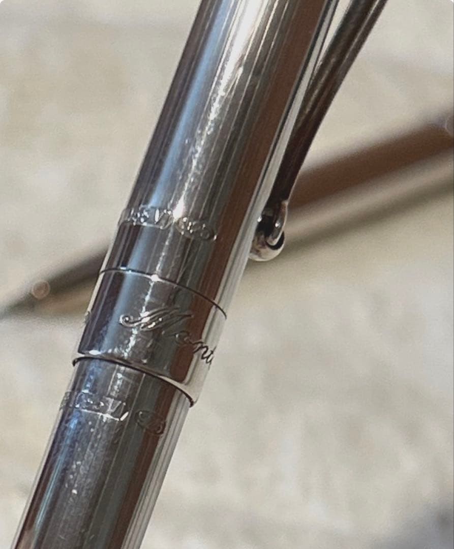279◆Montegrappa Ballpoint Pen & Mechanical Pencil, 925 Sterling Silver, wi