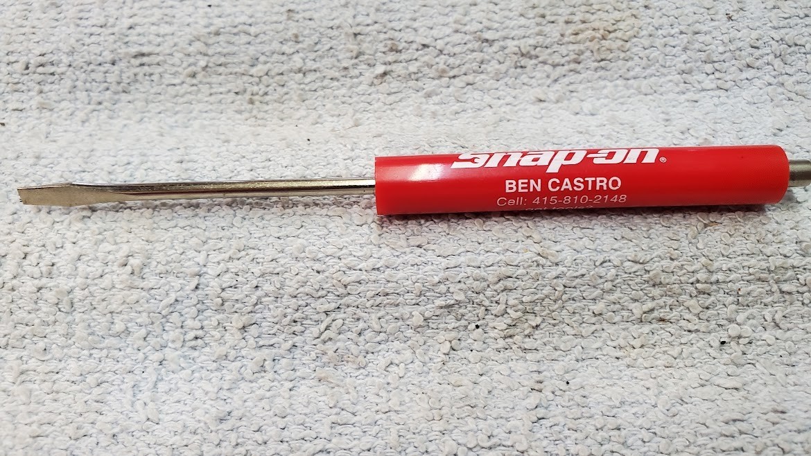 Vintage Snap-On Tools Red and White Mechanical Pencil, And Pocket Screwdriver