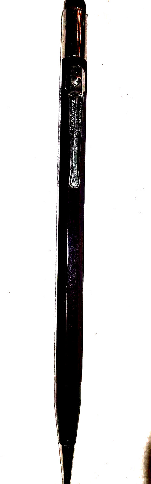 “AUTOPOINT…*For Real Thin Lead Only” Brown & Black/Chrome Trim Working Pencil