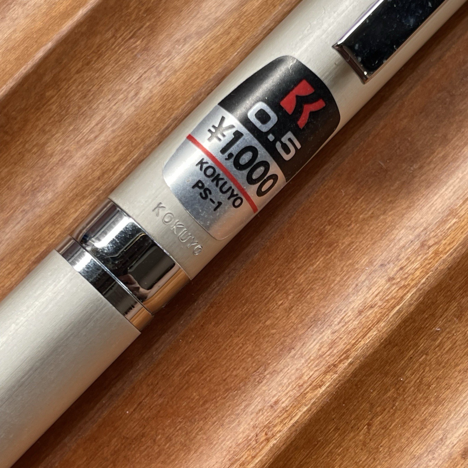 Kokuyo Mechanical Pencil PS-1 Body Knock Brushed Barrel 0.5 mm Made in Japan