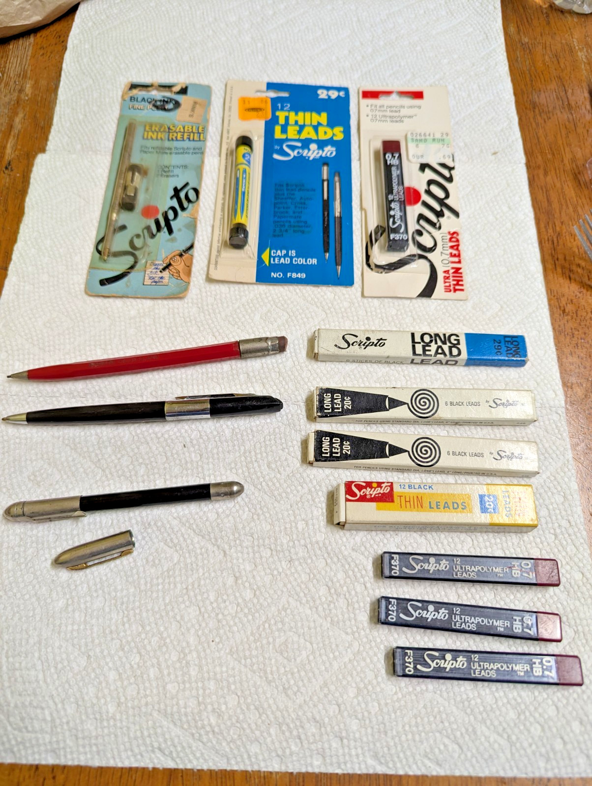 SCRIPTO Mechanical Pencil Pen Leads Bullet New & Old Variety Lot