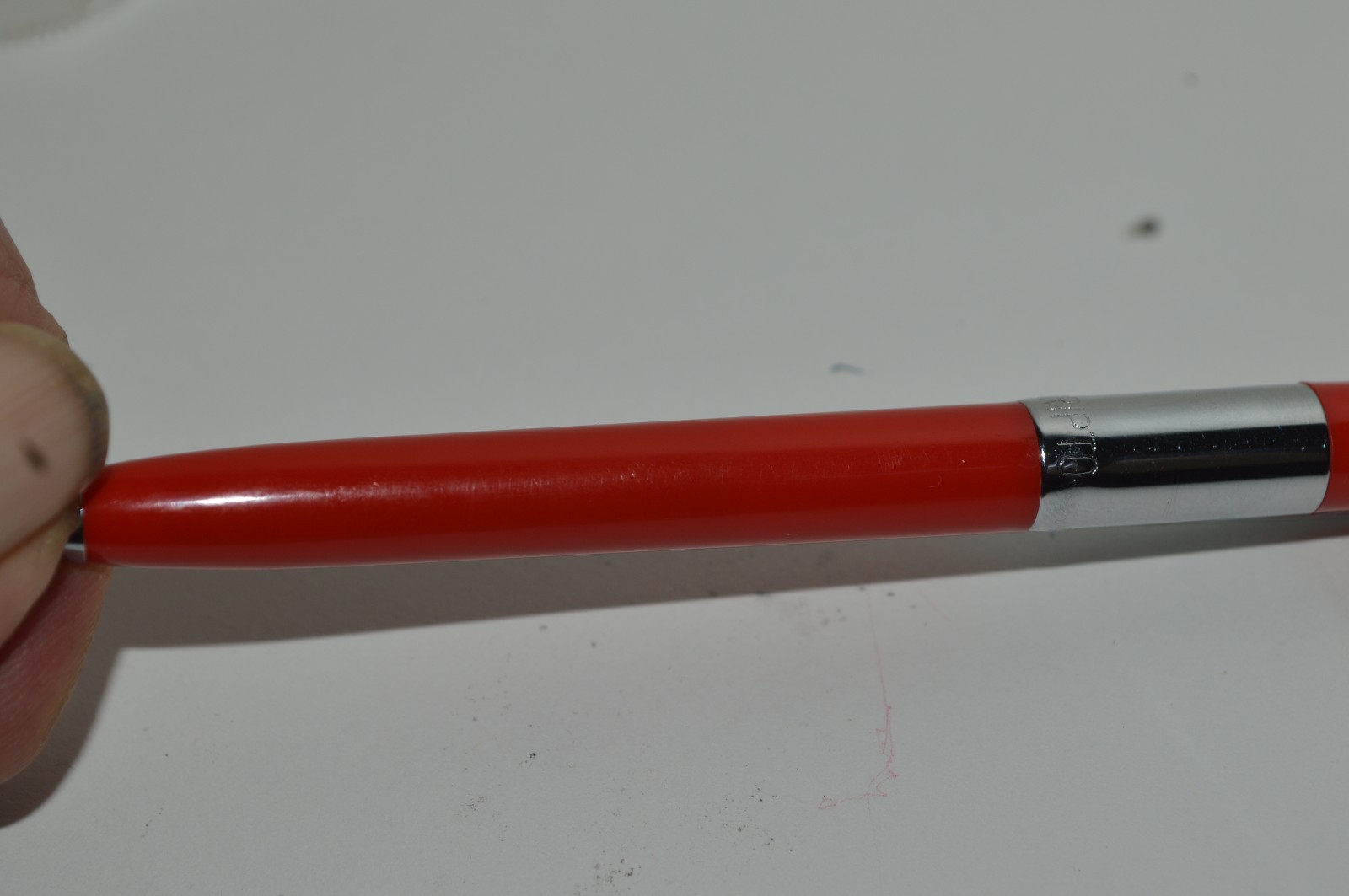SCRIPTO P369 Mechanical Pencil 0.9mm Tu Tone Korea Red Circa 1970’s Light Use