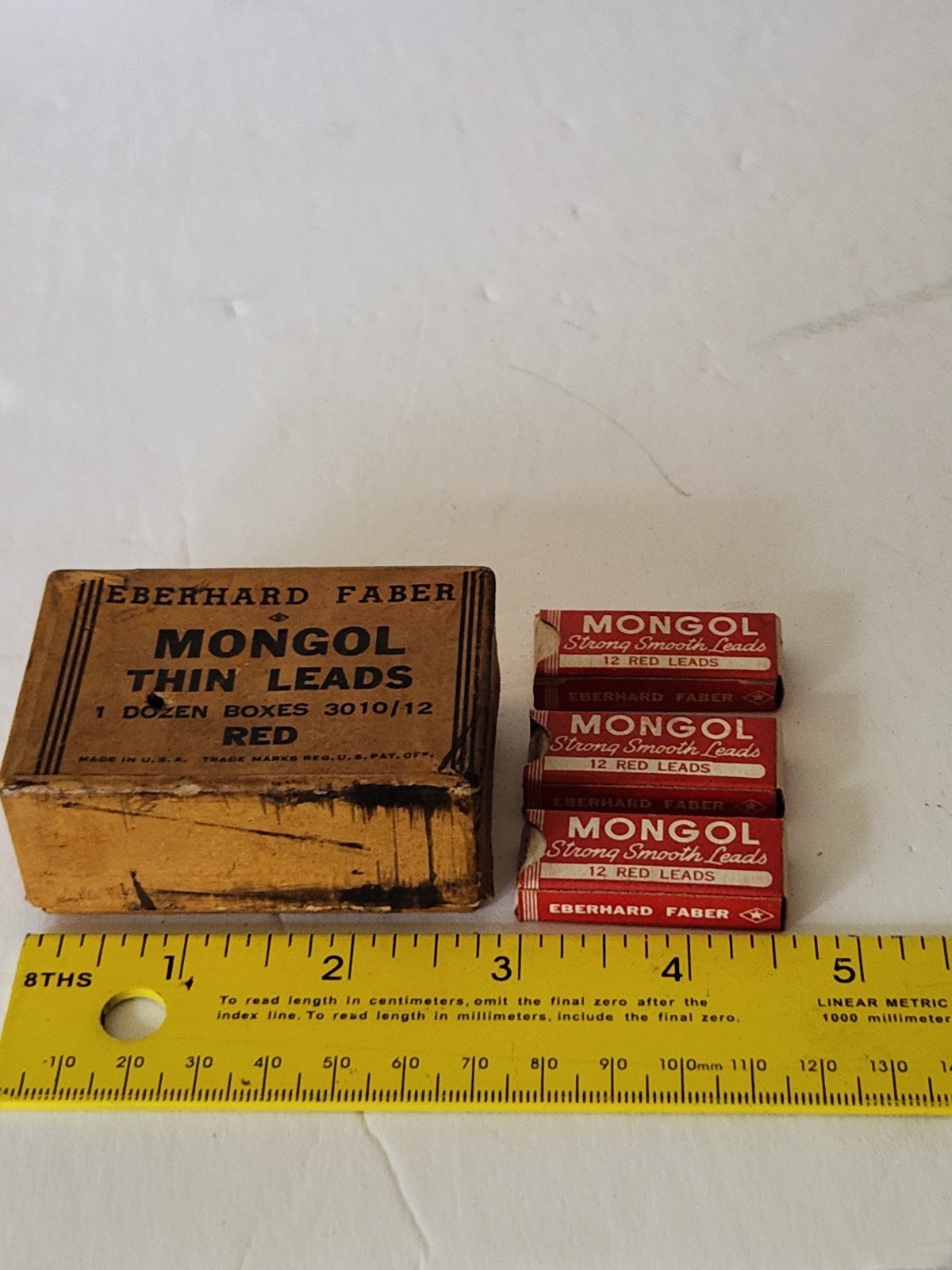 Eberhard Faber MONGOL Thin Leads Mechanical Pencils 3010 Red 3 Boxes In A BOX