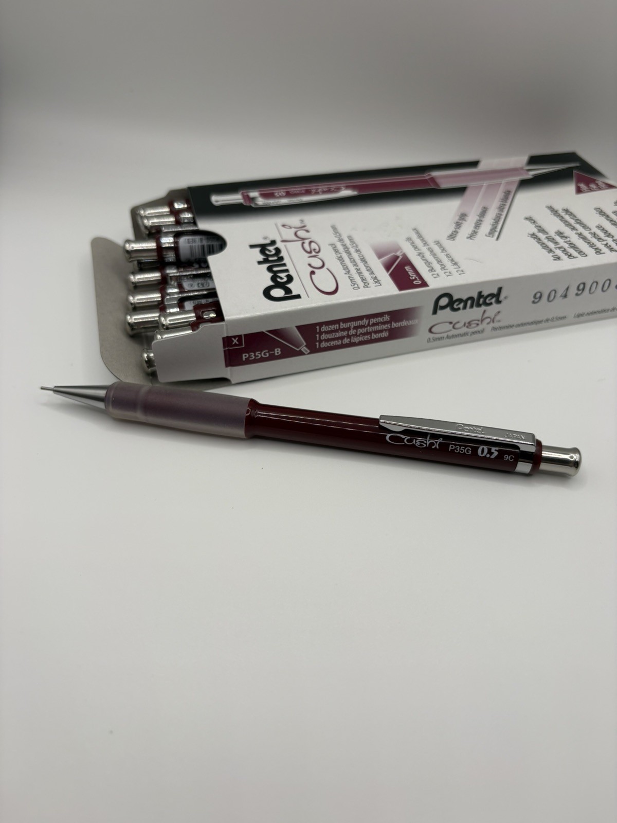 Box of 12 VINTAGE PENTEL PENCILS: “CUSHI” P35G 0.5mm – MADE IN JAPAN – New-Rare