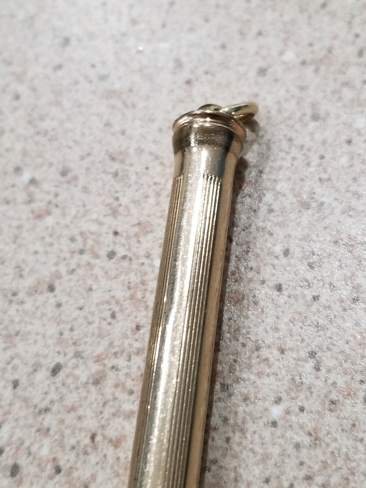 Vintage Cross Pendant Necklace Mechanical Pencil 1/30 10K R.G.P Gold Made In USA