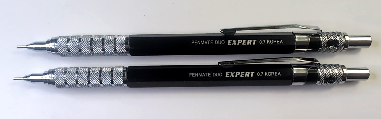 RARE! Lot of 2: Penmate Duo Expert Mechanical Drafting Pencil 0.7 mm, Black