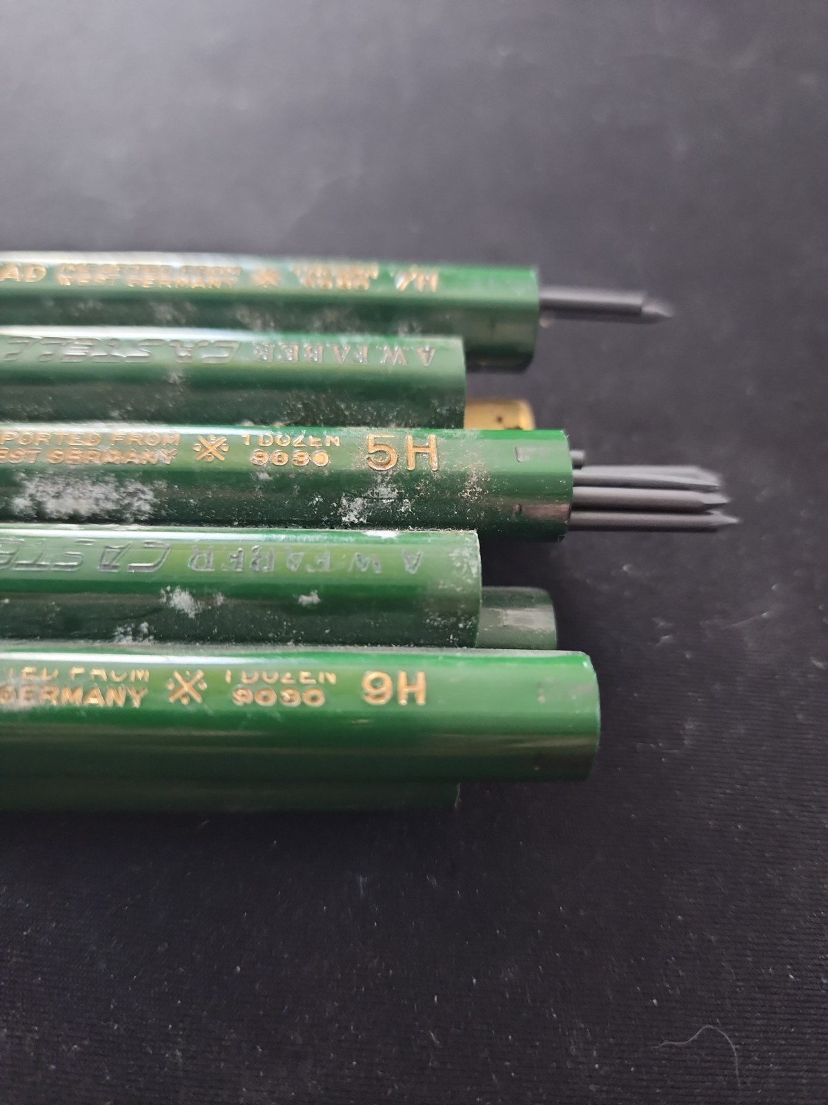 Various VTG A.W. Faber Castell Refill Leads 9030 H 2H 3H HB 7H 5H some empty