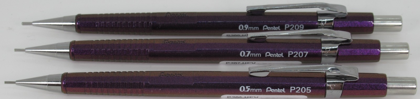Pentel P200 Collection Hybrid – Purple-Brown, Set of 3 (Brazil)
