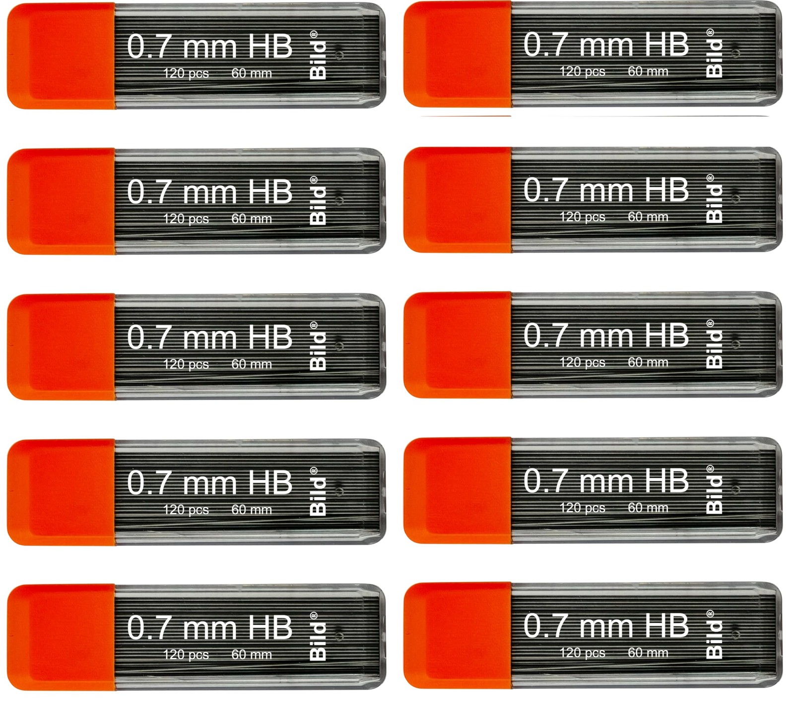 0.7mm Mechanical Pencil Lead Refills, HB Mega, Smooth Dark, Break Resistant
