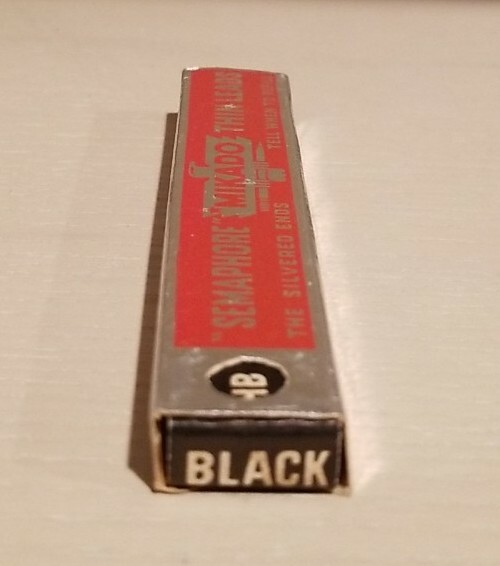 Vintage Semaphore Mikado 12 Thin Leads 75-40 HB Black Slivered Ends